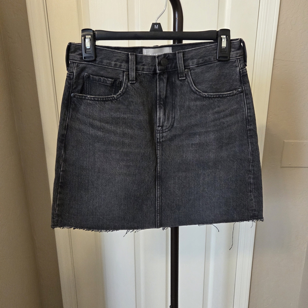 Everlane Washed Black Denim Mini Skirt - Size 26